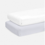 Set of double bed sheets 160х200х20 WHITE / GREY - image-0